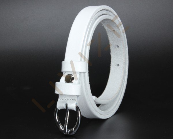 Hakiki Deri Kavisli Gümüş Tokalı 2cm Kadın Kemeri