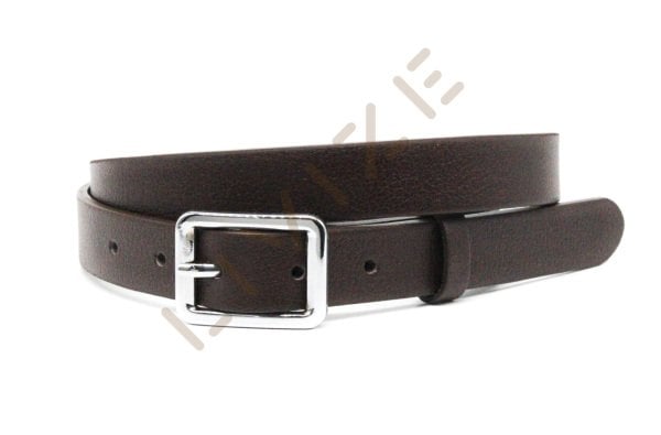 Hakiki Deri Kare Gümüş Tokalı 2,5cm Kadın Kemeri