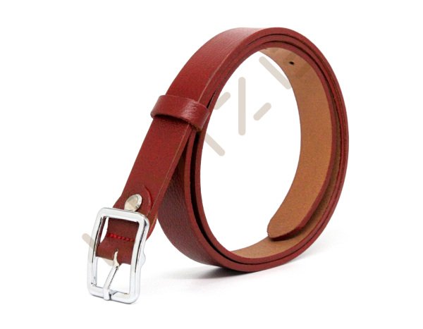 Hakiki Deri Kare Gümüş Tokalı 2,5cm Kadın Kemeri