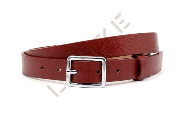 Hakiki Deri Kare Gümüş Tokalı 2,5cm Kadın Kemeri