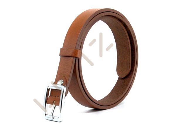 Hakiki Deri Kare Gümüş Tokalı 2,5cm Kadın Kemeri