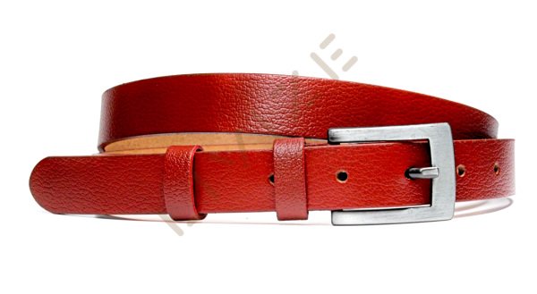 Hakiki Deri Düz Gri Tokalı 2,5cm Kadın Kemeri