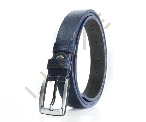 Hakiki Deri Düz Gri Tokalı 2,5cm Kadın Kemeri