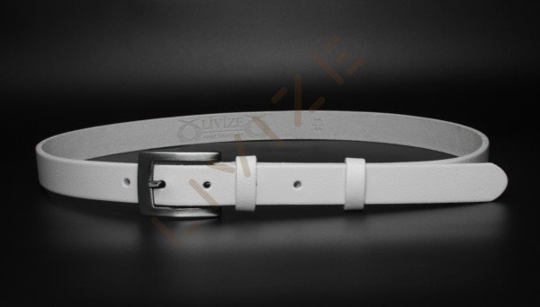 Hakiki Deri Düz Gri Tokalı 2,5cm Kadın Kemeri