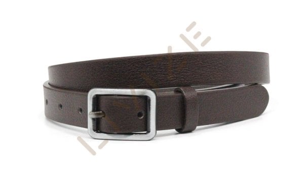 Hakiki Deri Kare Gri Tokalı 2,5cm Kadın Kemeri