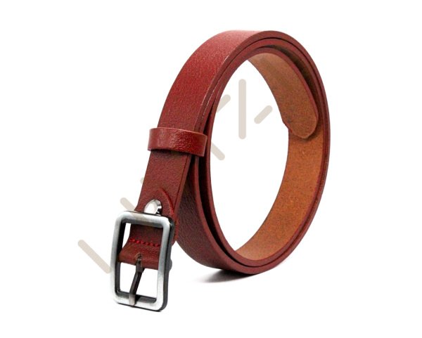 Hakiki Deri Kare Gri Tokalı 2,5cm Kadın Kemeri