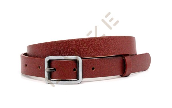 Hakiki Deri Kare Gri Tokalı 2,5cm Kadın Kemeri