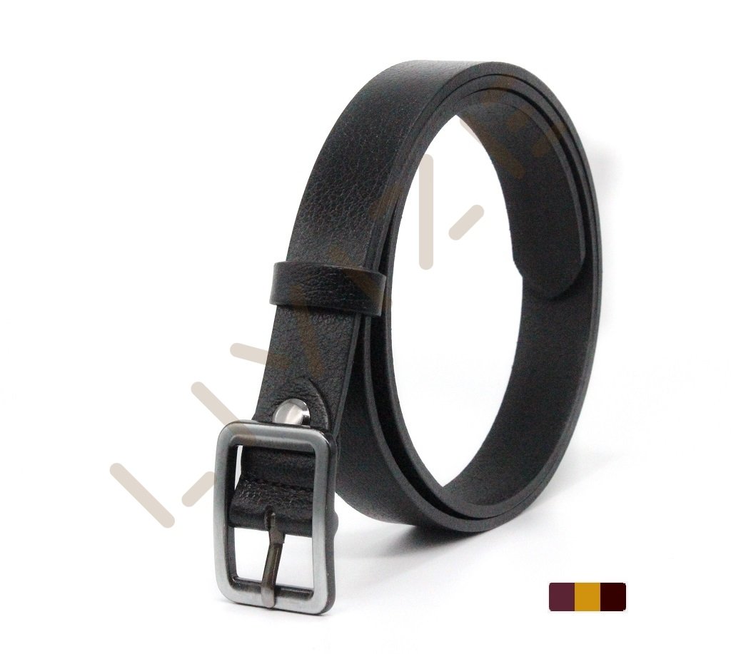 Hakiki Deri Kare Gri Tokalı 2,5cm Kadın Kemeri