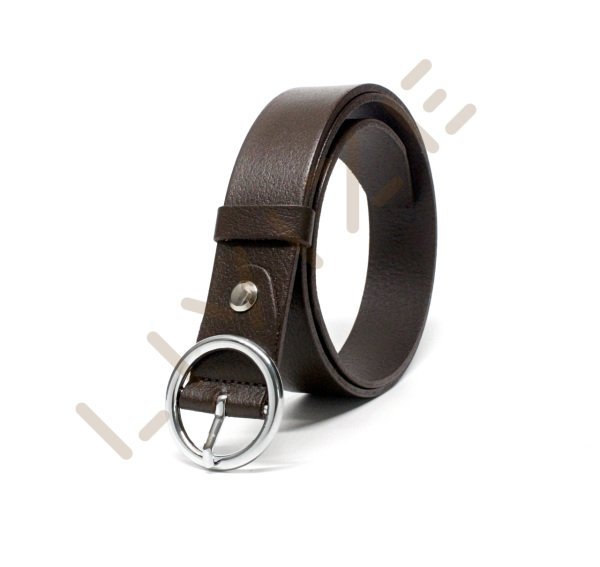 Hakiki Deri Yuvarlak Gümüş Tokalı 3cm Kadın Kemeri