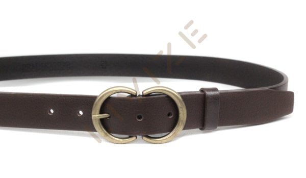 Hakiki Deri Antik Sarı Tokalı 3cm Kadın Kemeri