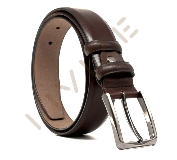 2'Li Hakiki Deri Klasik 3,5cm Siyah/Kahverengi Erkek Kemeri - Çift Kat Derili