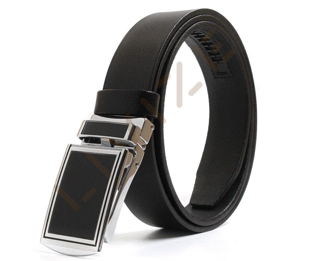 Hakiki Deri Otomatik Çekme Tokalı 3,5cm Erkek Kemeri