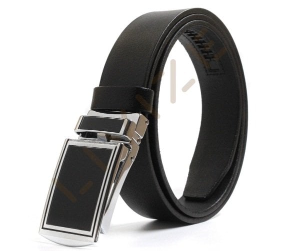 Hakiki Deri Otomatik Çekme Tokalı 3,5cm Erkek Kemeri