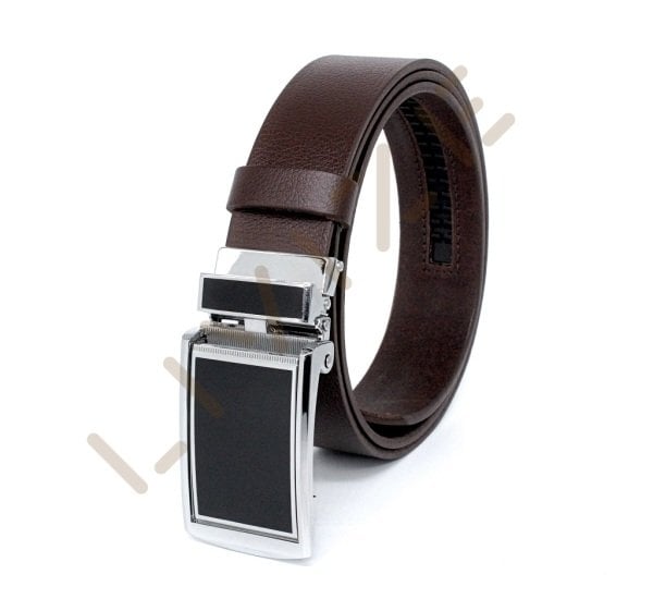 Hakiki Deri Otomatik Çekme Tokalı 3,5cm Erkek Kemeri