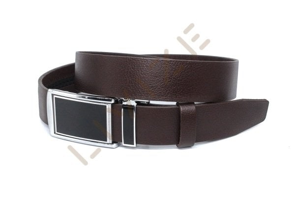 Hakiki Deri Otomatik Çekme Tokalı 3,5cm Erkek Kemeri