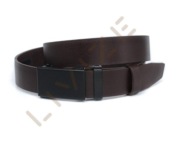 Hakiki Deri Otomatik Düz Tokalı 3,5cm Erkek Kemeri