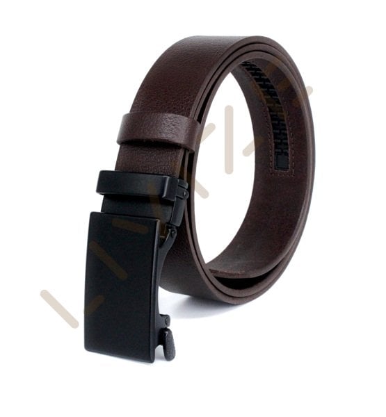 Hakiki Deri Otomatik Tokalı Kemer Düz Tokalı 3,5cm Erkek Kemeri