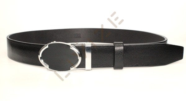 Hakiki Deri Otomatik Oval Tokalı 3,5cm Erkek Kemeri