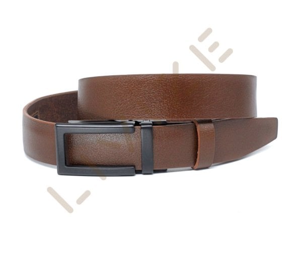 Hakiki Deri Otomatik Siyah U Tokalı 3,5cm Erkek Kemeri