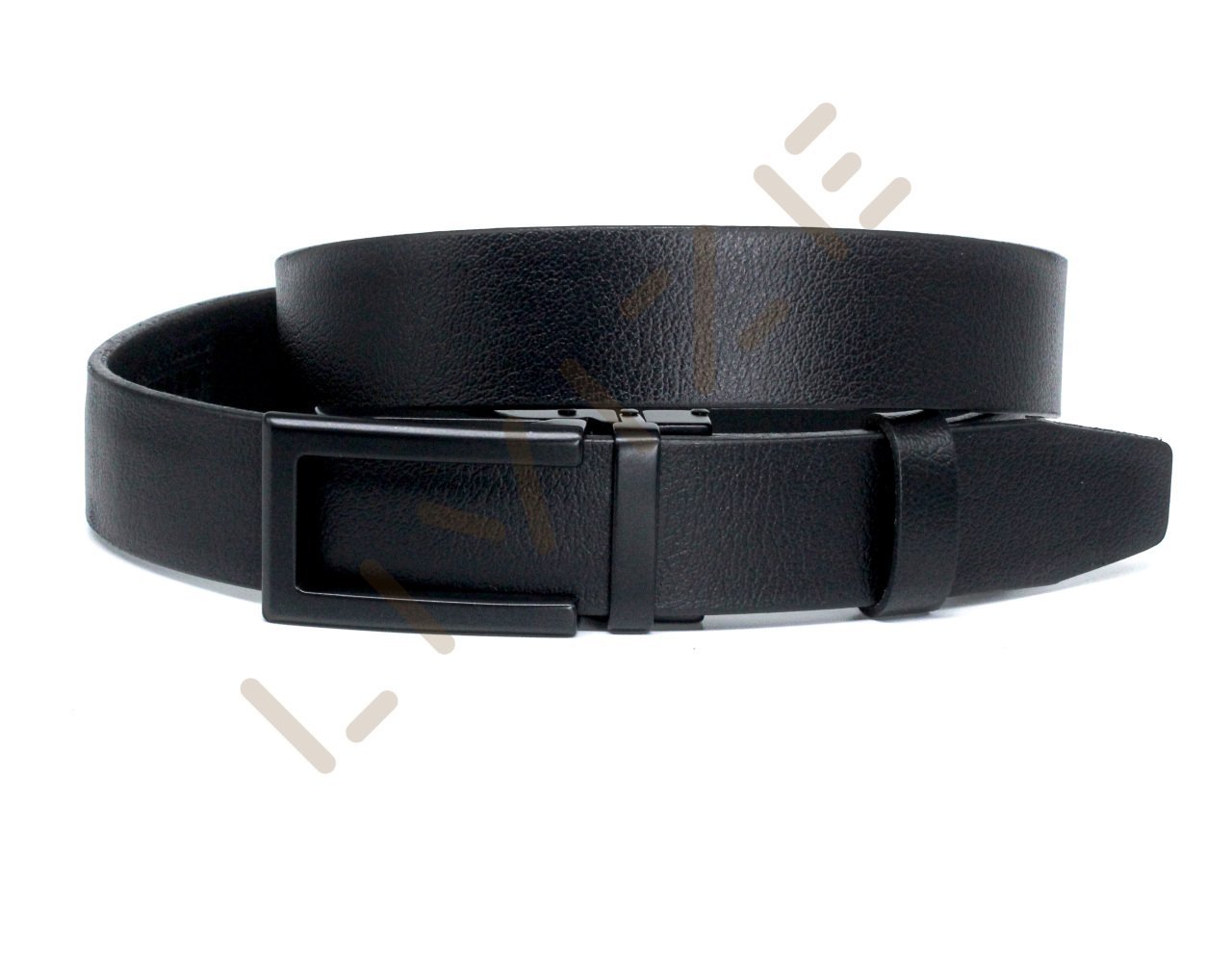 Hakiki Deri Otomatik Siyah U Tokalı 3,5cm Erkek Kemeri