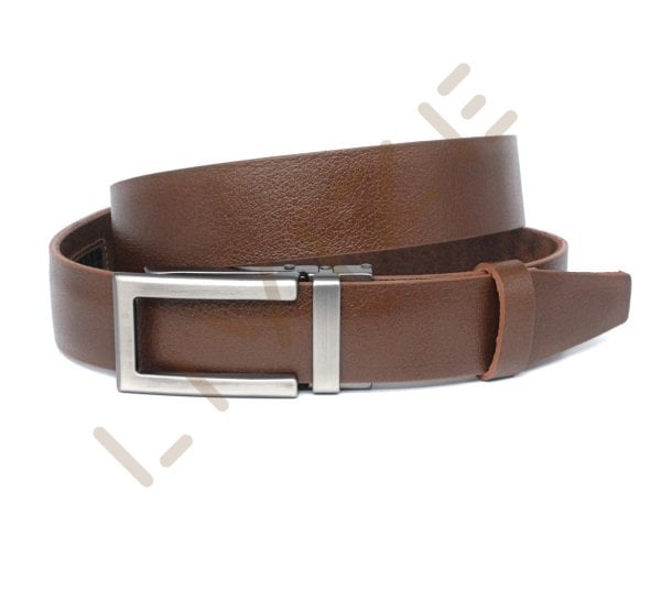 Hakiki Deri Otomatik Krom U Tokalı 3,5cm Erkek Kemeri