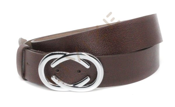 Hakiki Deri AN Gümüş Tokalı 4cm Kadın Kemeri