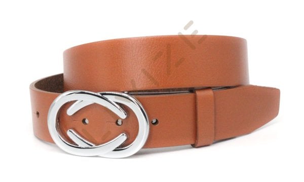 Hakiki Deri AN Gümüş Tokalı 4cm Kadın Kemeri