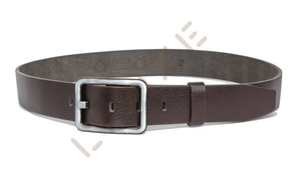 Hakiki Deri Kare antrasit Tokalı 4cm Kadın Kemeri