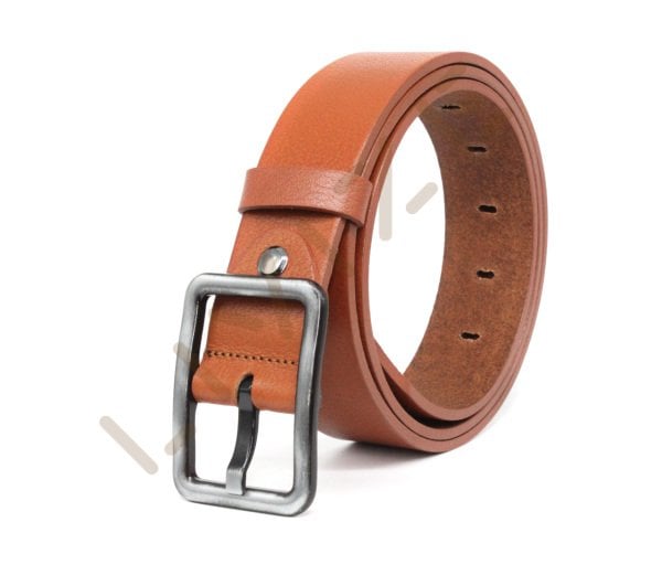 Hakiki Deri Kare antrasit Tokalı 4cm Kadın Kemeri