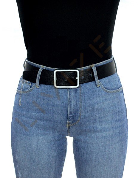 Hakiki Deri Kare antrasit Tokalı 4cm Kadın Kemeri