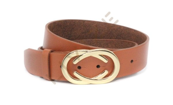 Hakiki Deri AN Sarı Tokalı 4cm Kadın Kemeri