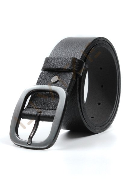 Hakiki Deri Antresit Dikdörtgen Tokalı 4,5cm Kot Kemeri