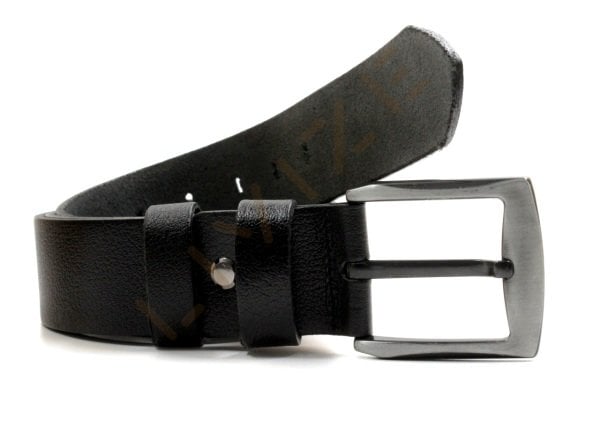 Hakiki Deri 4,5cm Siyah Kot Kemeri