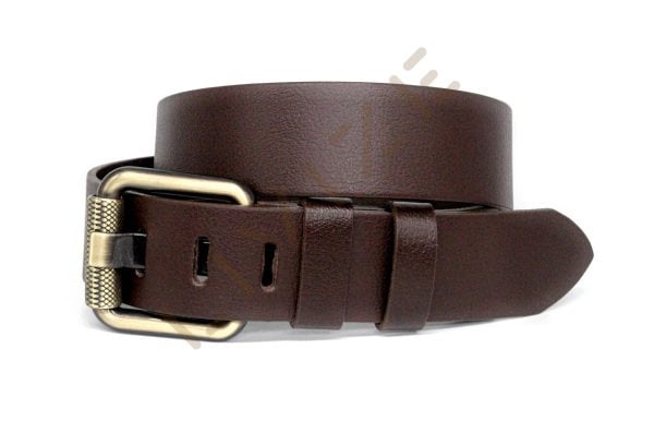 Hakiki Deri Antik Sarı Boru Tokalı 4,5cm Kot Kemeri