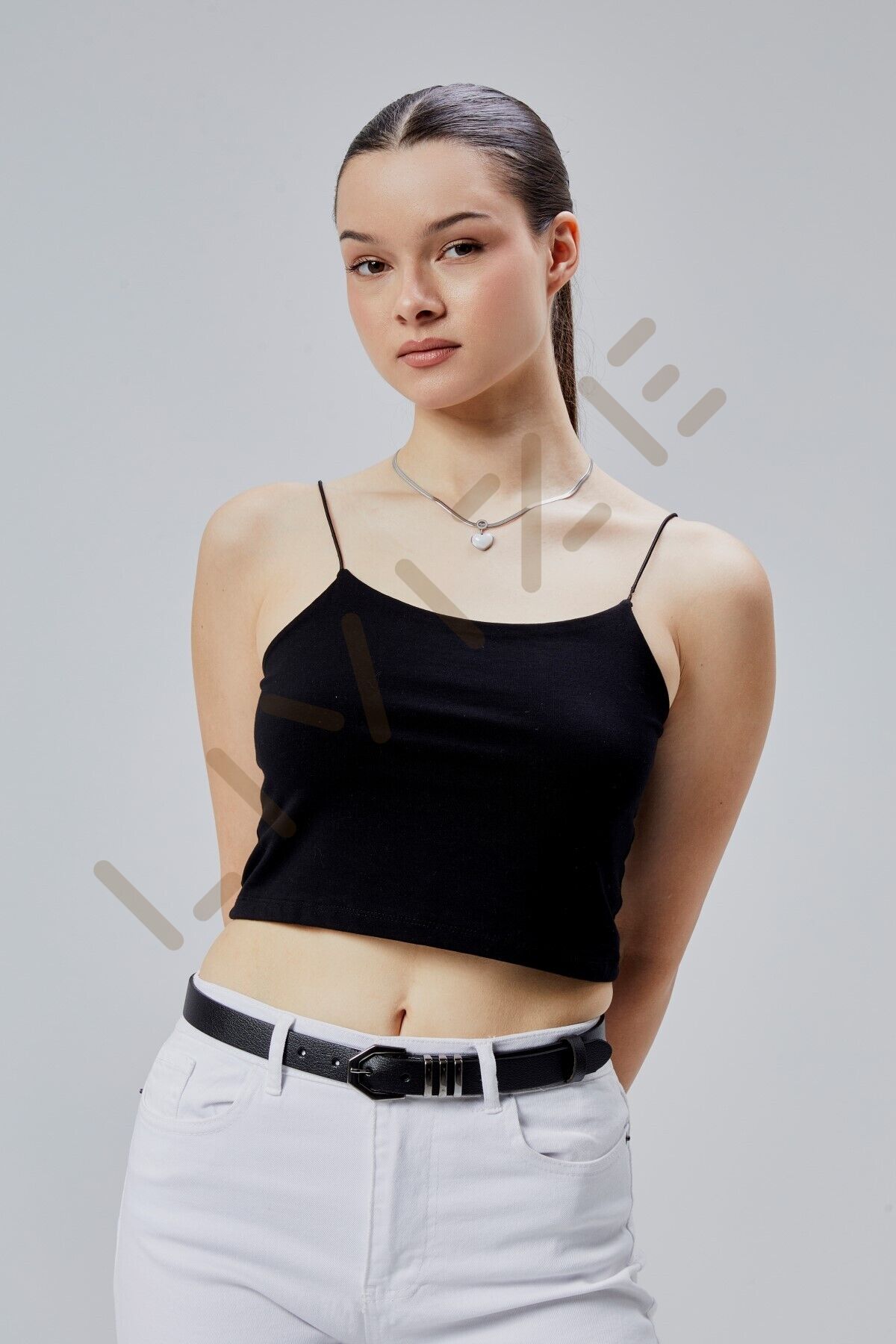 Hakiki Deri 3 Köprülü Gümüş Toka Kadın Kemeri 2,5cm