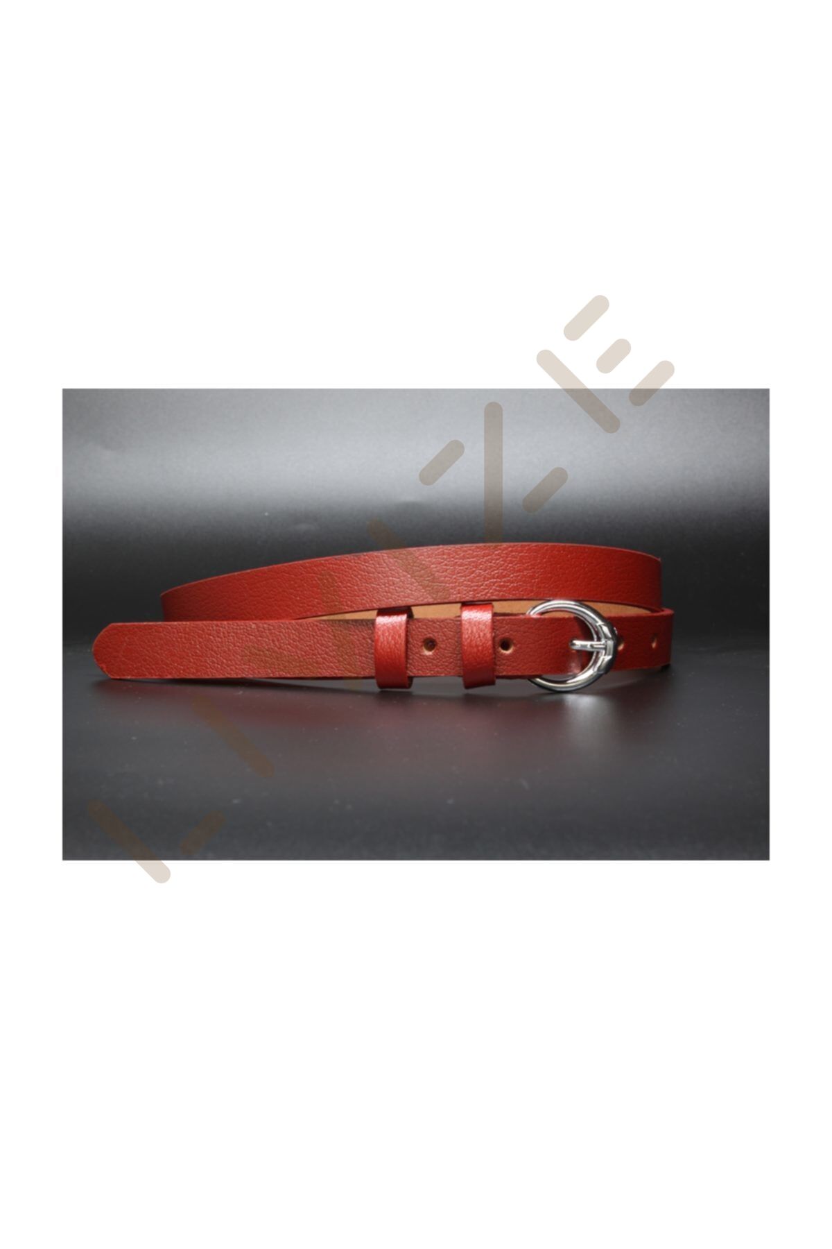 100% manda Hakiki Deri Kırmızı Kadın Kemeri 2cm Kırmızı Hakiki Deri