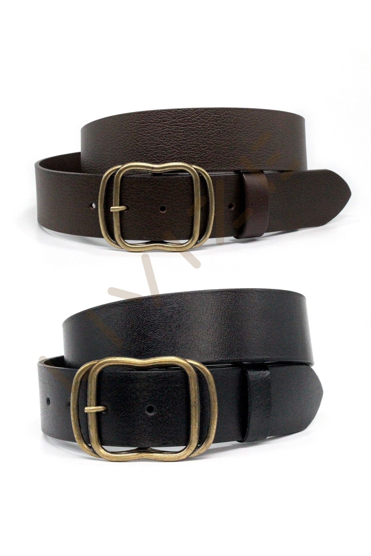 2'li Hakiki Deri Kadın Elbise Kemeri Kot Pantolon Kemeri En 4,5cm