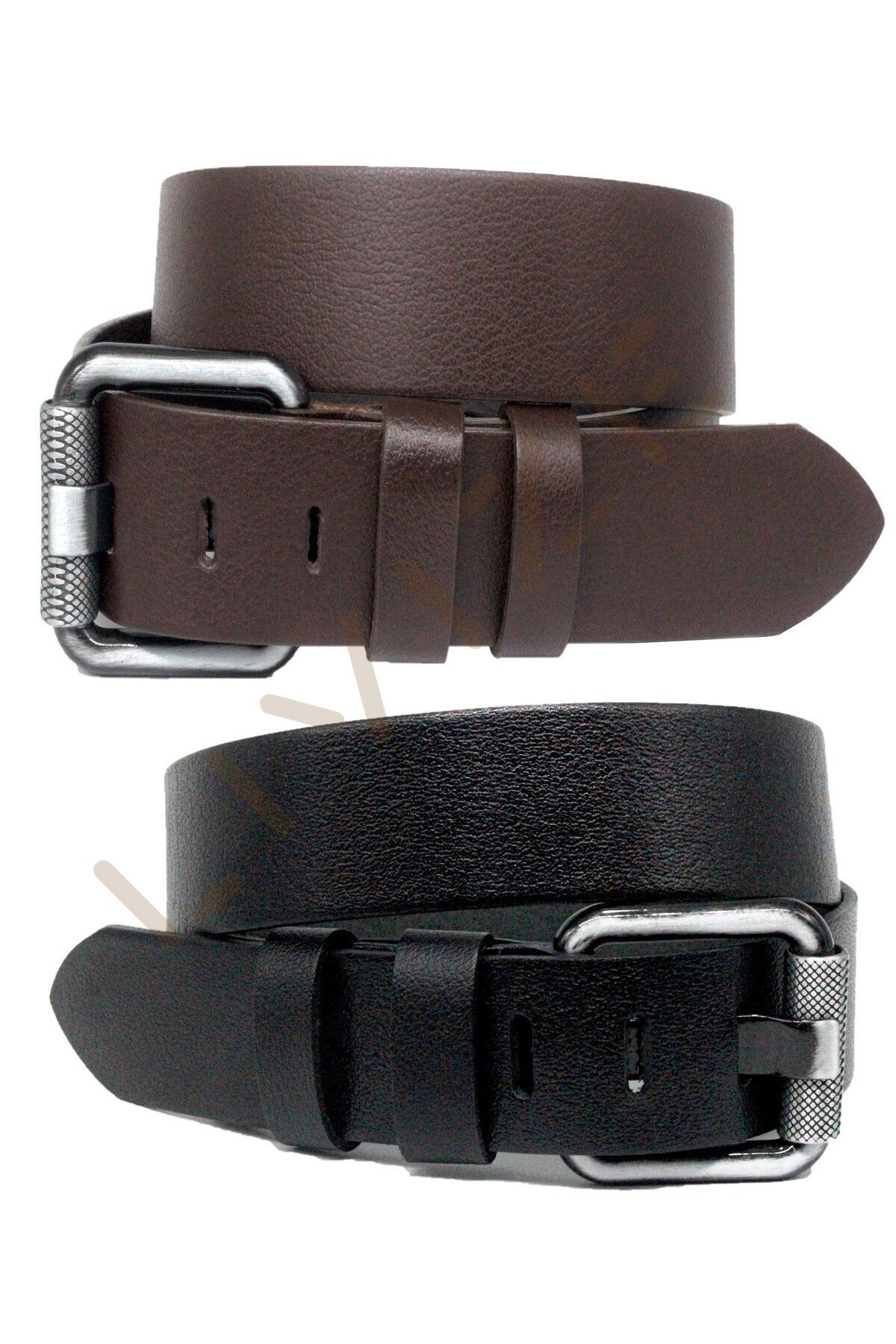 2'li Hakiki Deri Erkek Kot Kemeri 4,5 Cm