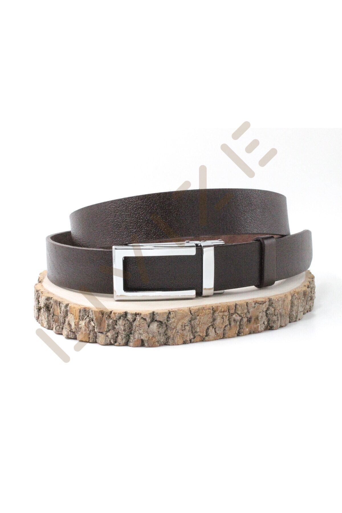 Otomatik Tokalı Deliksiz Manda Derisi Erkek Kemeri En 3,5