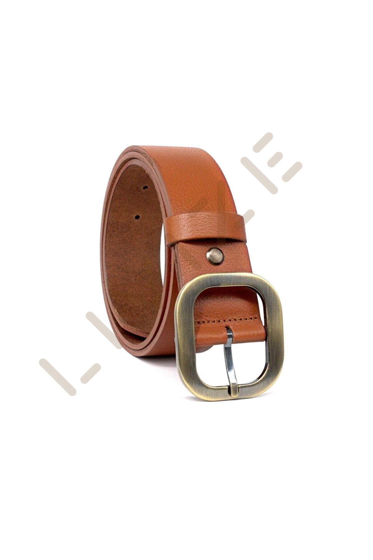 Hakki Deri Erkek Kot Kemeri 4,5 Cm Taba