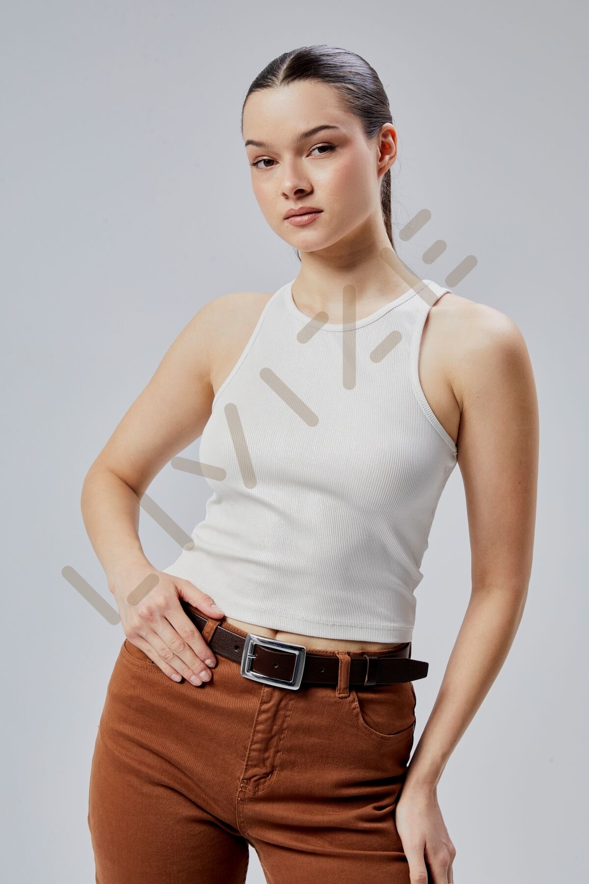 Hakiki Deri Kadın Kemeri 3cm