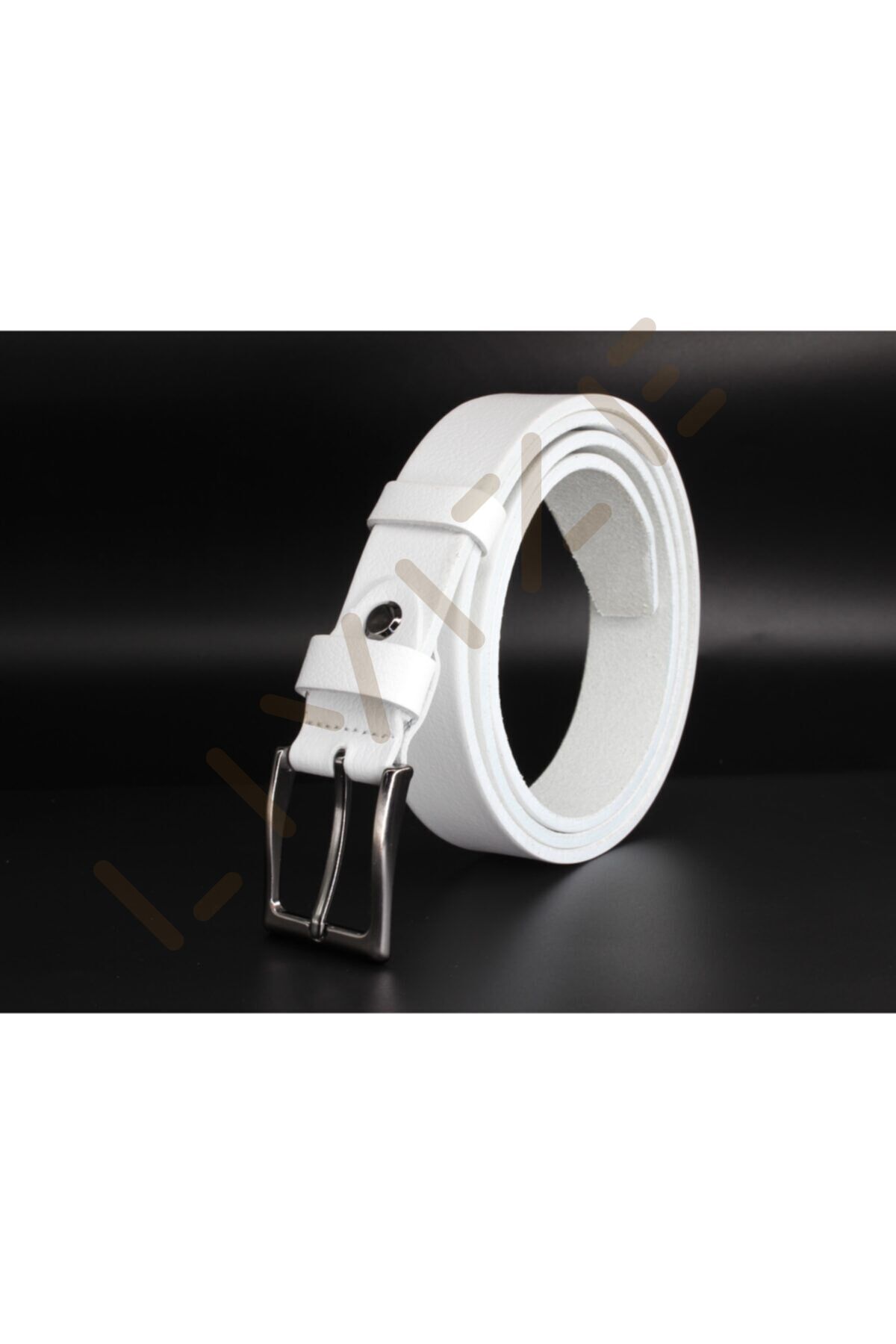 Hakiki Deri Klasik Erkek Kemeri 3cm Beyaz