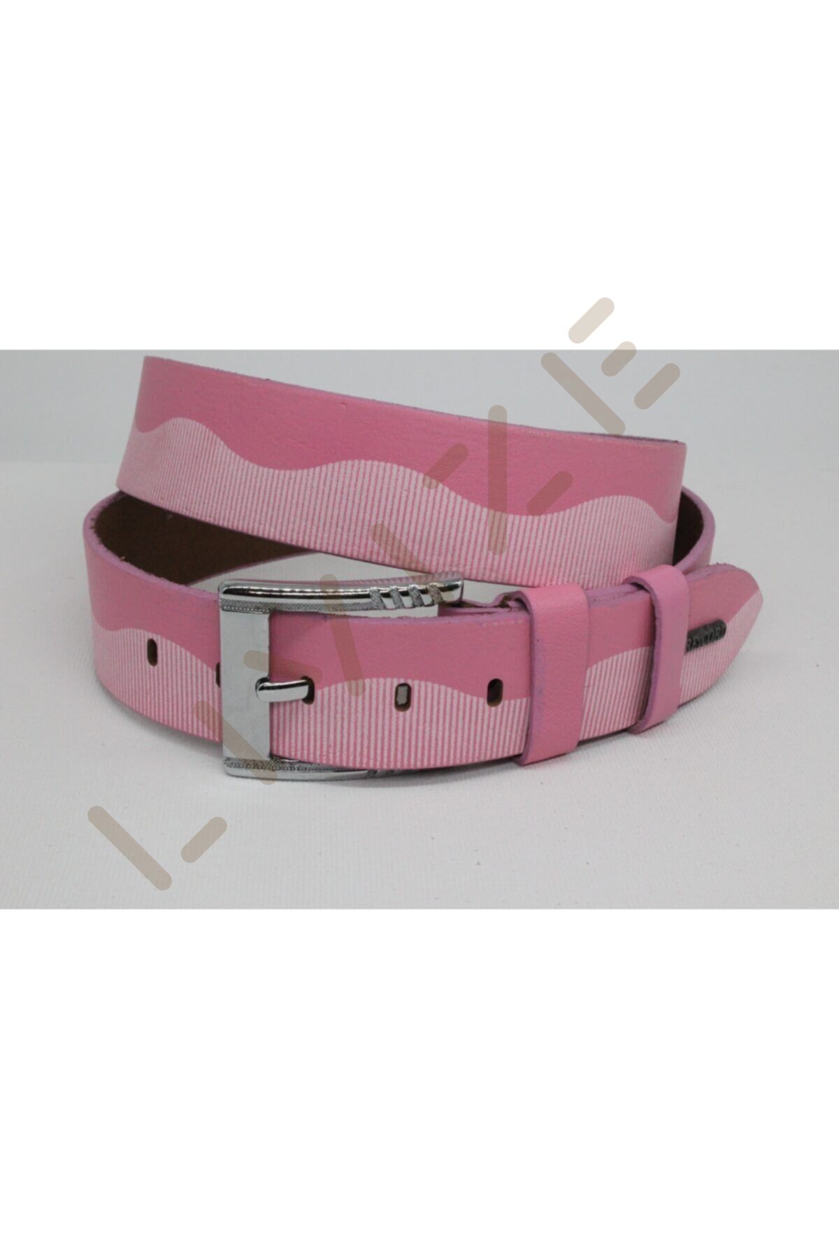 Hakiki Deri Özel Erkek Kot Kemeri Pembe
