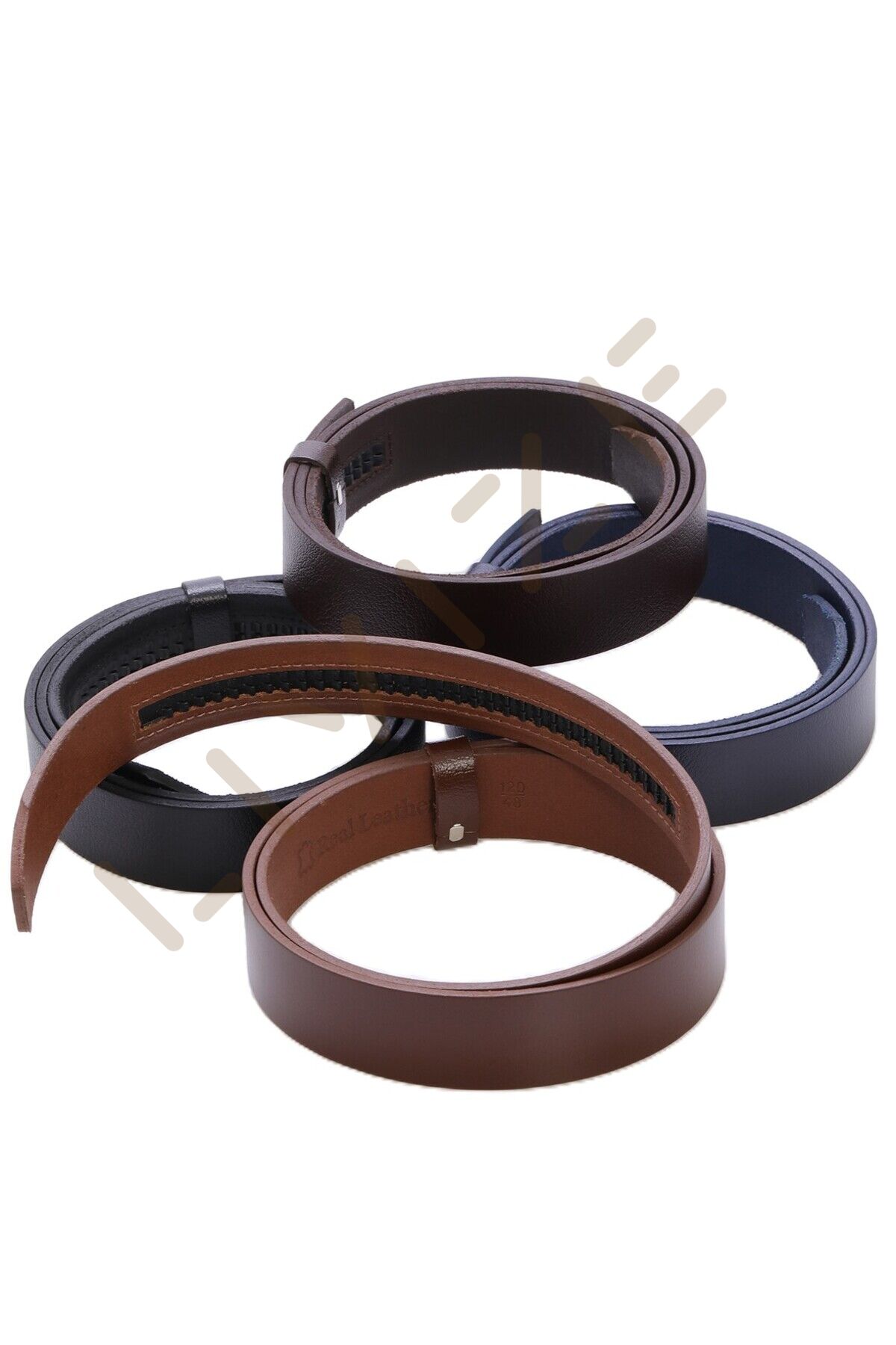4'lü Otomatik Toka Için Kemer %100 Manda Derisi 3,5cm