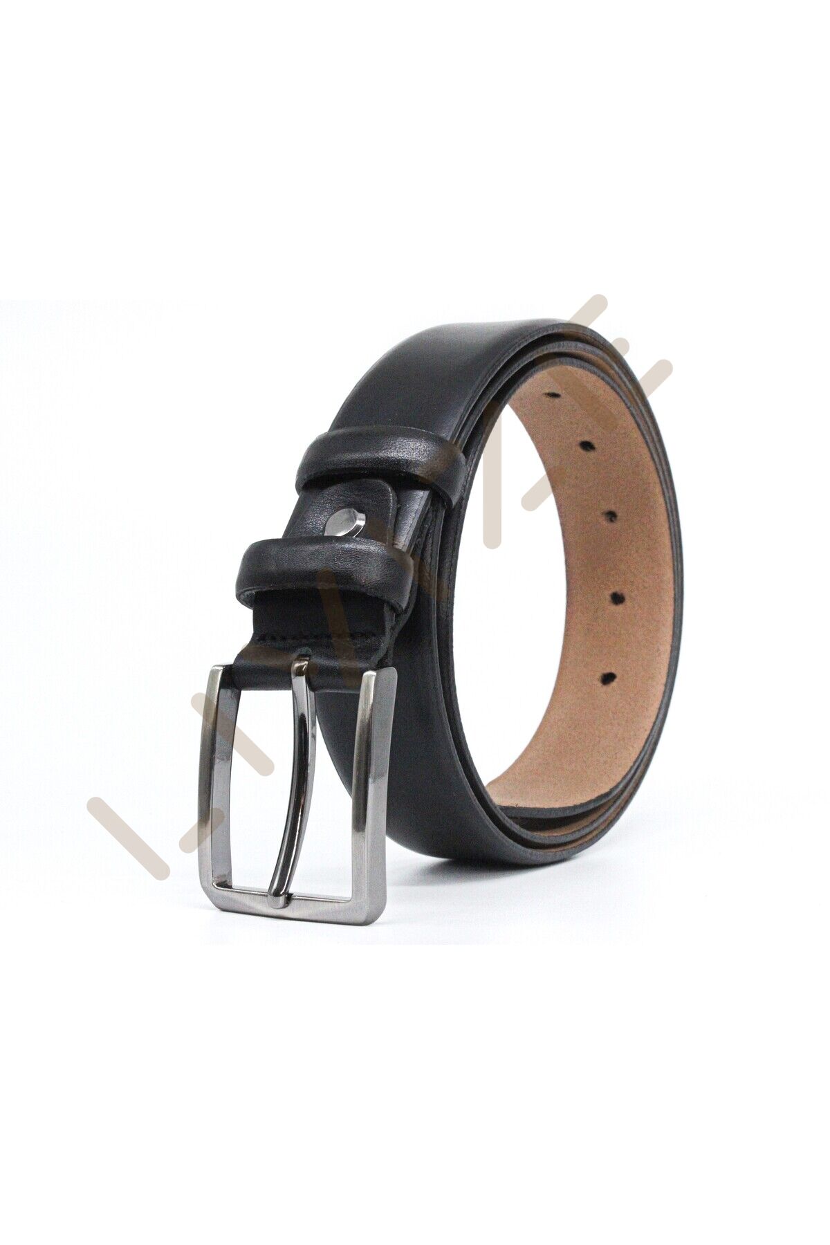 Klasik Erkek Kemeri Kavisli %100 Sığır Derisi 3,5 Cm