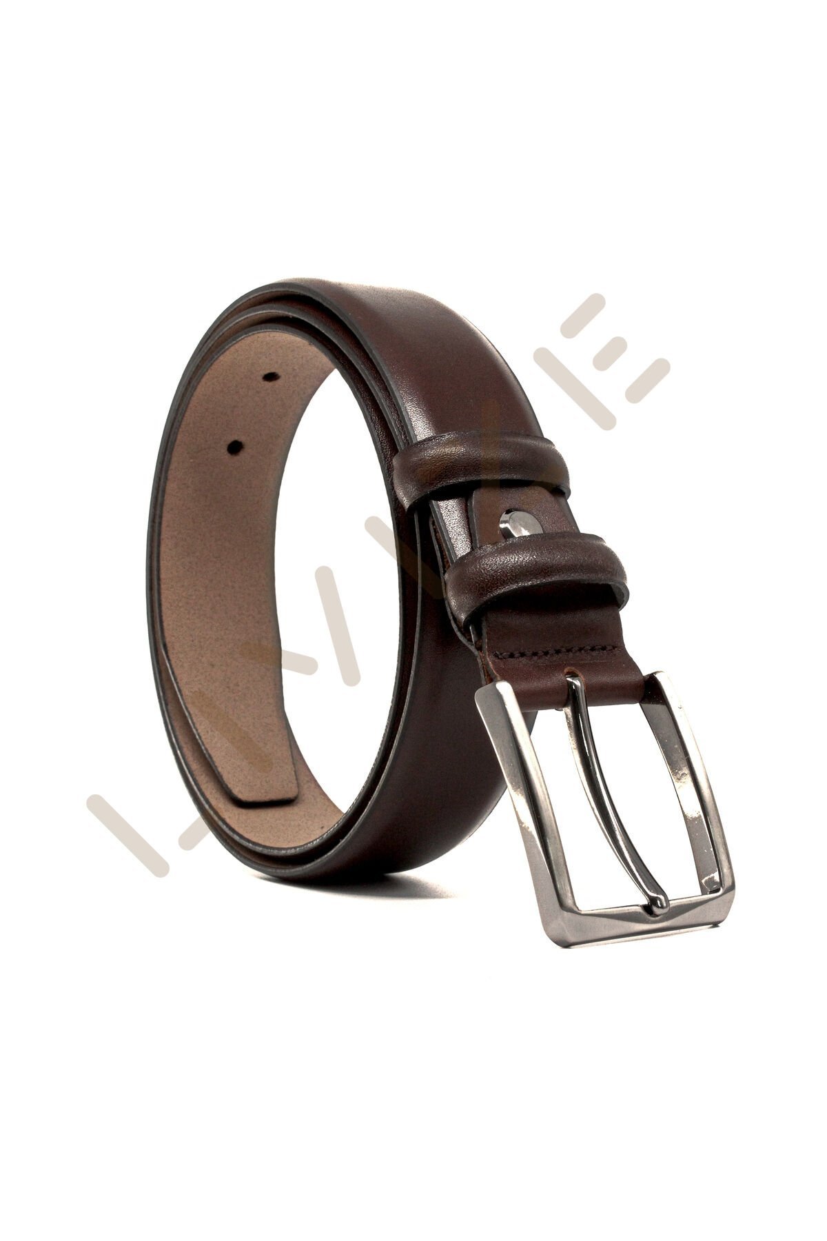 Klasik Erkek Kemeri Kavisli %100 Sığır Derisi 3,5 Cm