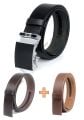 3'lü Hakiki Deri Otomatik HB Tokalı 3,5cm Erkek Kemeri